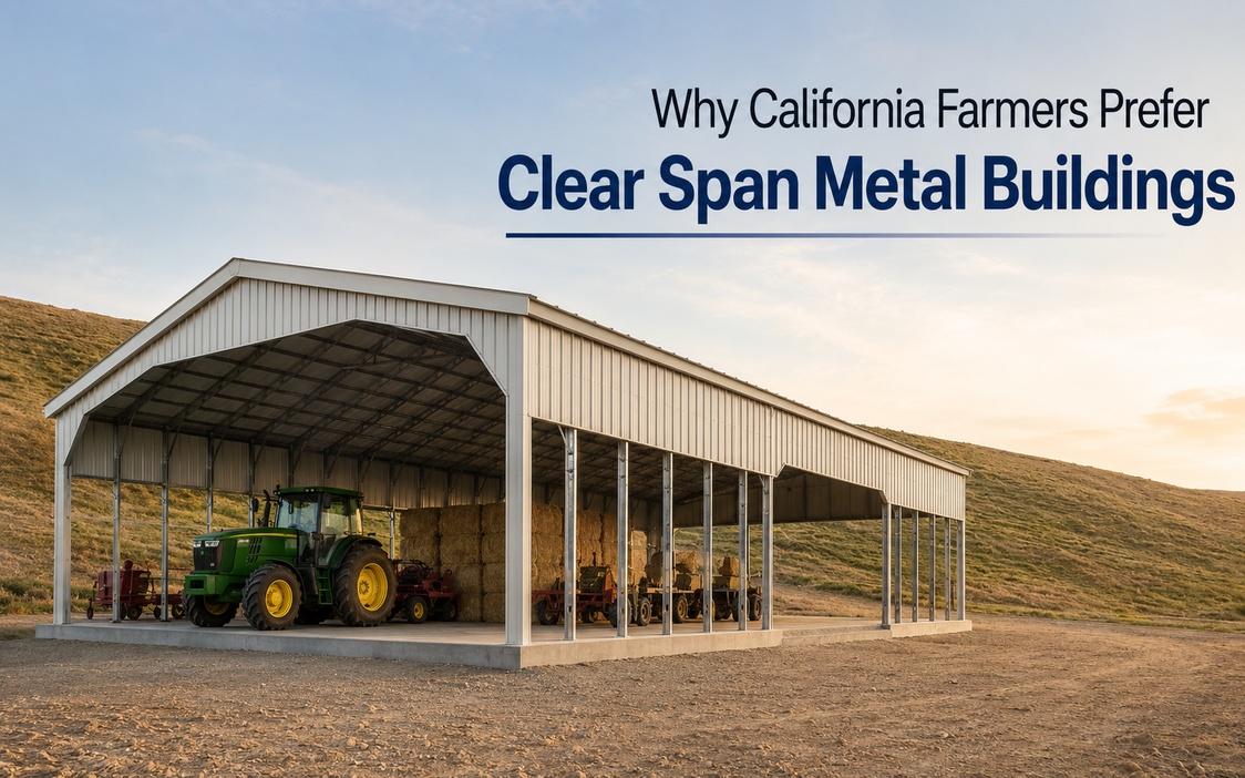 Why California Farmers Prefer Clear Span Metal Buildings