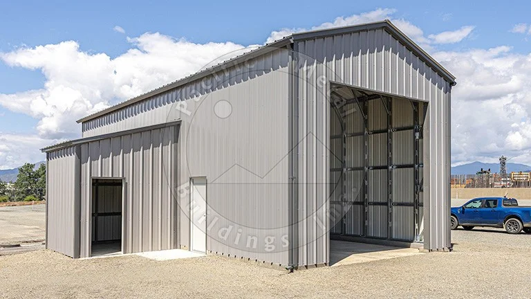 19'9"x49'9"x16' RV Garage with Lean-To — metal building